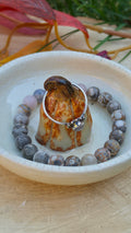 Cream Ring Dish with Pumpkin