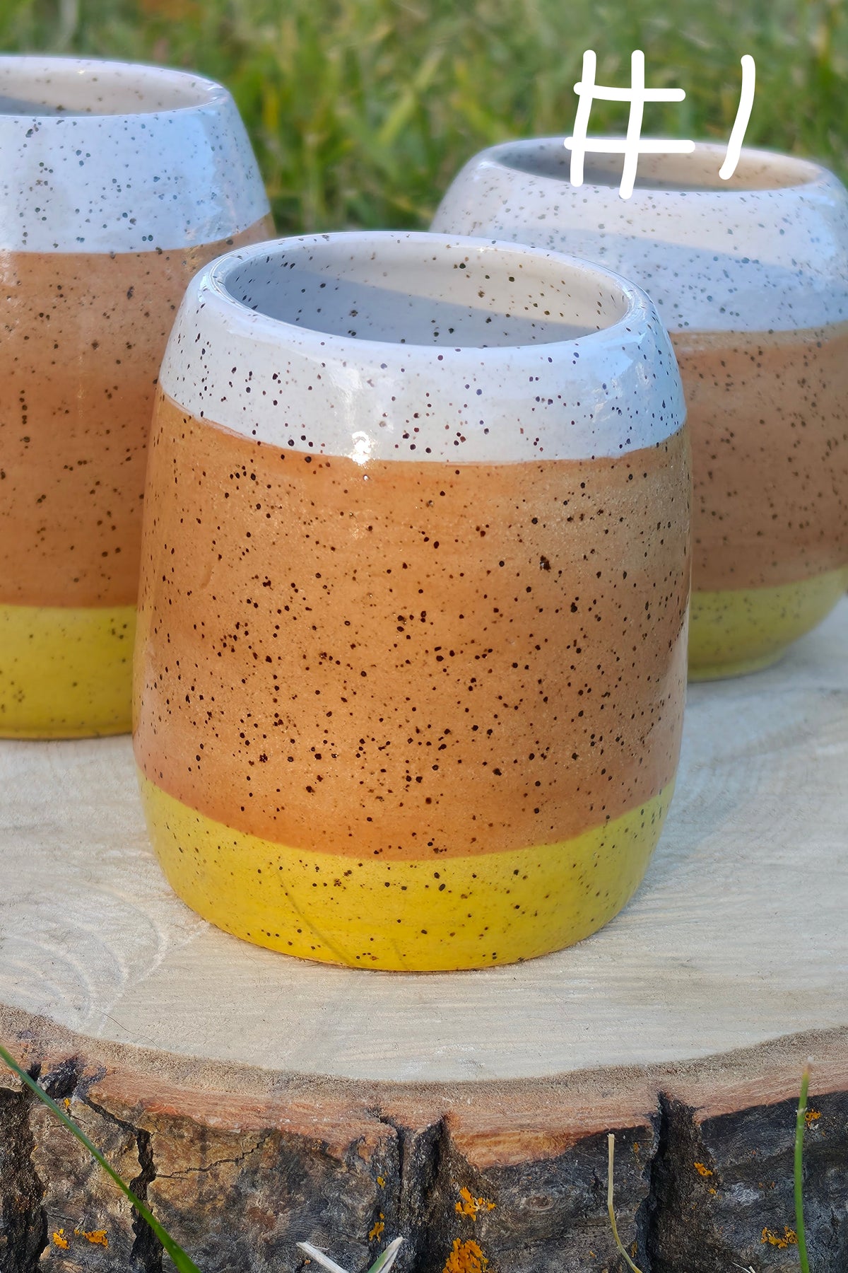 Candy Corn Vase/Holder #1