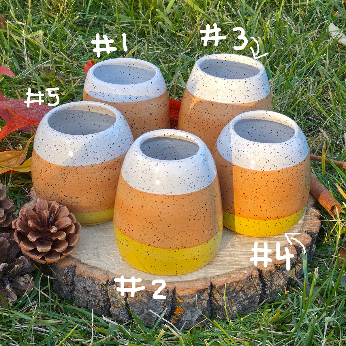 Candy Corn Vase/Holder #1