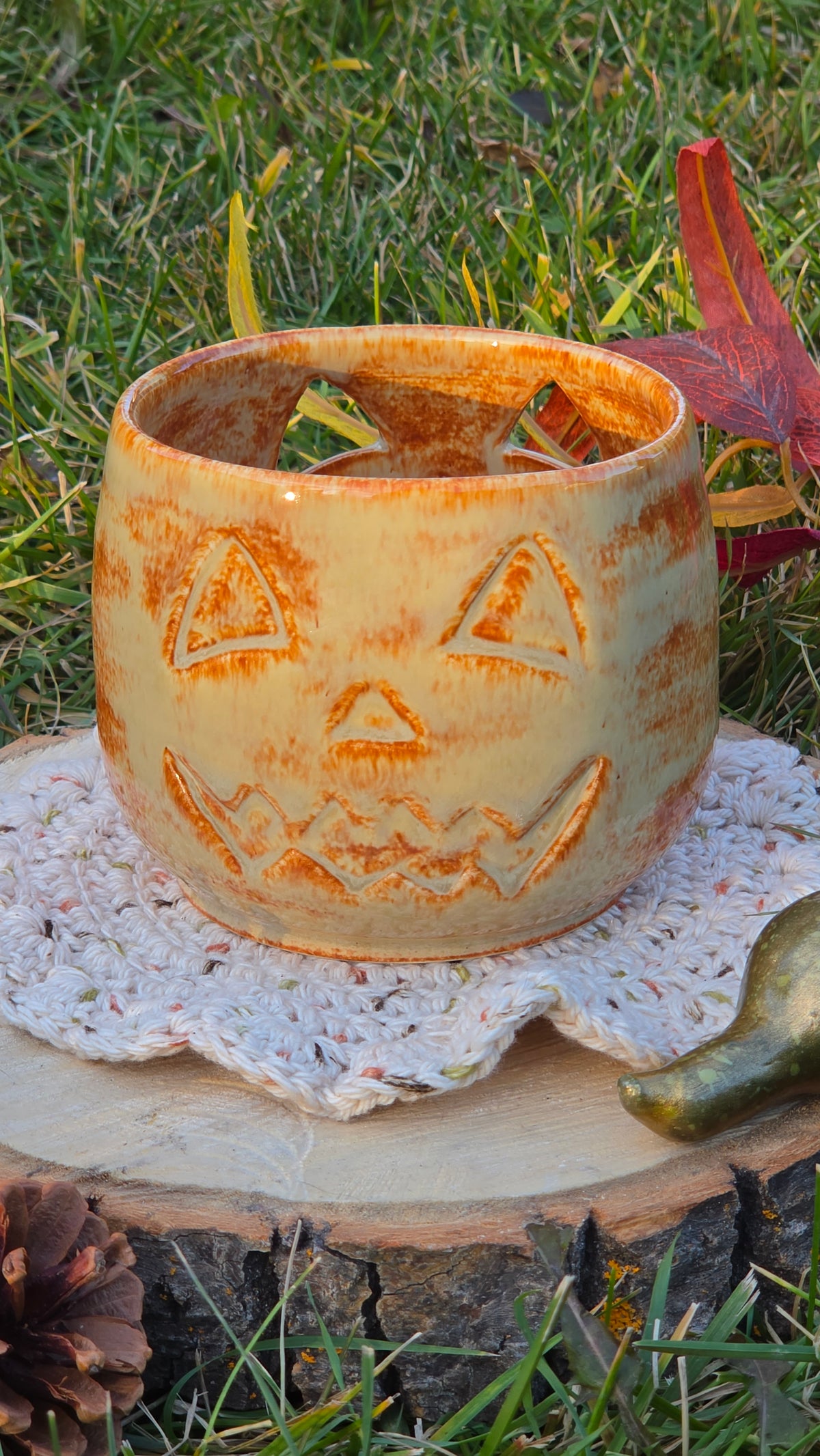 Jack-o-lantern Luminary Candle Holder