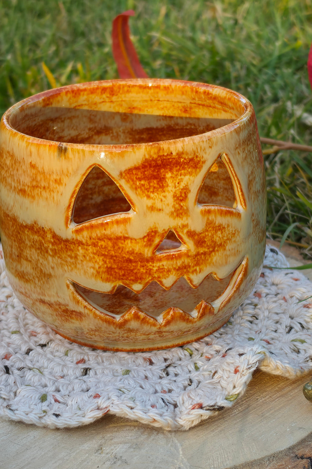 Jack-o-lantern Luminary Candle Holder