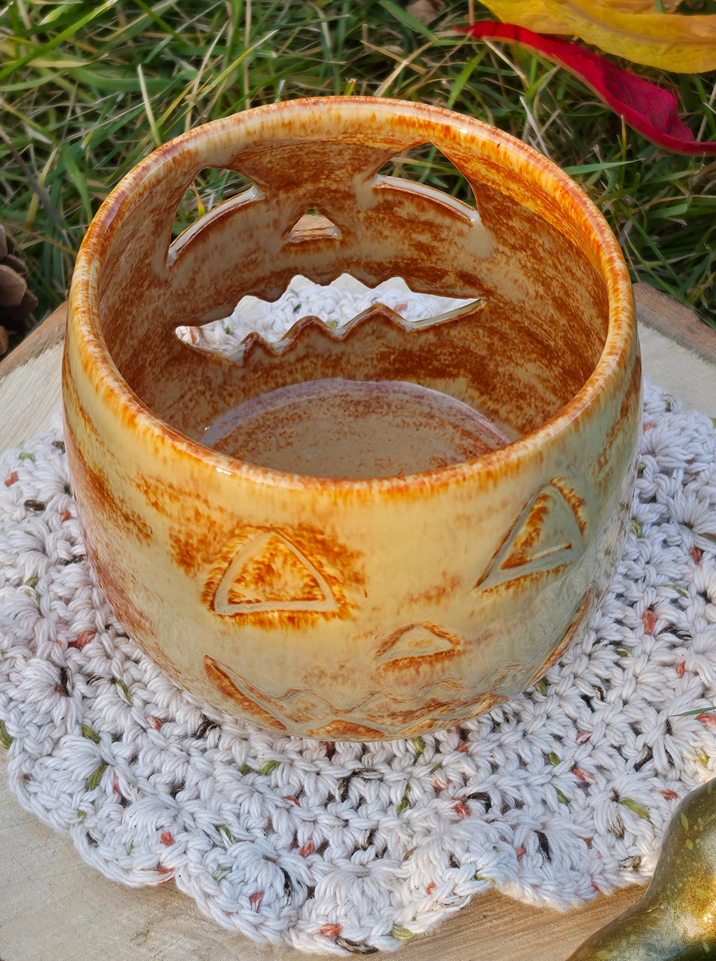 Jack-o-lantern Luminary Candle Holder